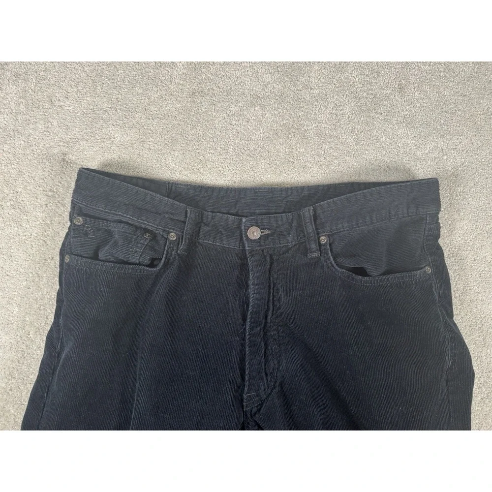 Polo Ralph Lauren 67 Corduroy Black Pants Size 36x32 Superior Quality Dry‎ Goods